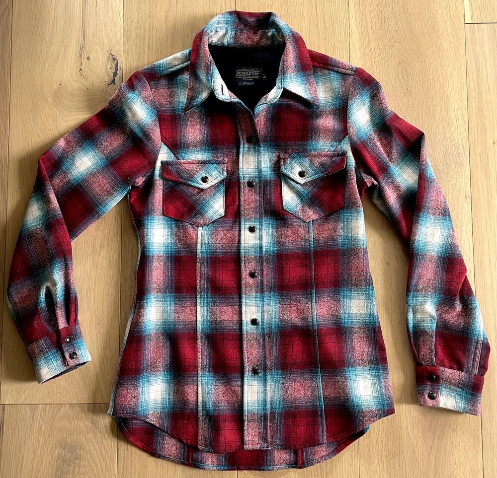 Pendleton Women's Plaid Gambler Wool Western Shirt - XS